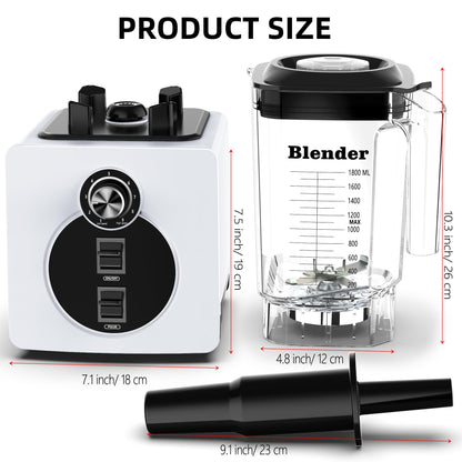 AIZIYO Commercial Blender, 2200 Watts High Speed Blender, 60 Oz BPA-Free Pitcher, Professional Countertop Blenders for Ice Crushing, Frozen Drinks, Milk shakes & Nut Milk