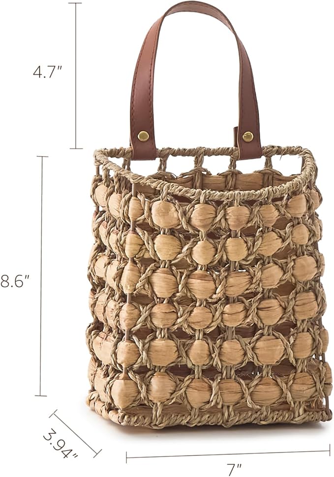 Wall Hanging Pocket Basket Portable Storage Basket Decorative Boho Mounted