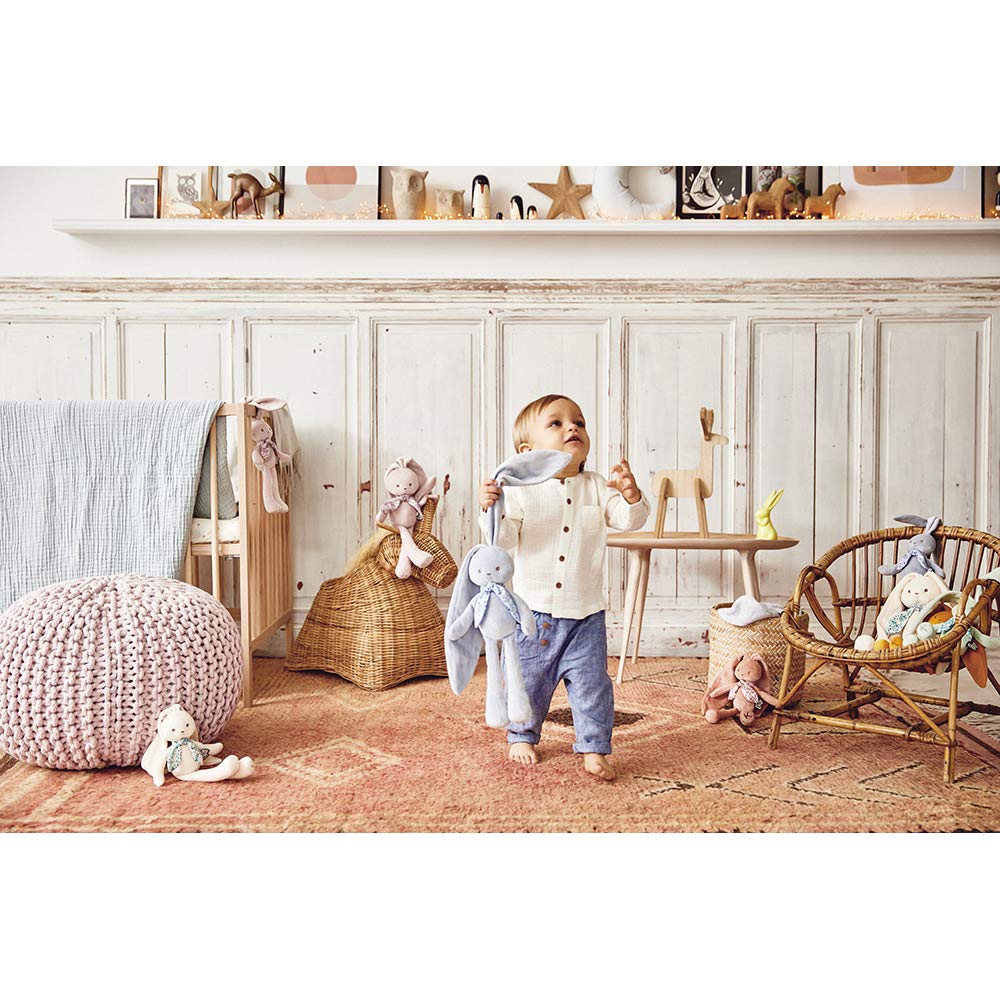 Kaloo - Lapinoo - Rabbit Doll - Baby’s Bi-Material Jersey & Knit Fabric Toy - 9.8"/25 cm - Pink Colour - Ultra-Soft materials - Gift Box - K972202