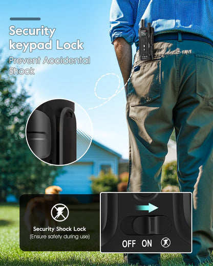 SLOPEHILL Dog Shock Collar,4200FT Dog Training Collar with Remote,IPX8 Waterproof E-Collar with Beep,Vibration,Shock,Flash Light,No Shock Mode,Electric Shock Collar for Small Medium Large Dogs,Black