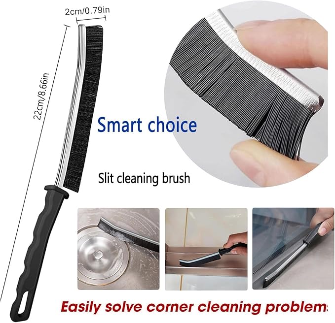 Crevice Cleaning Brush Set, Tight Spaces & More