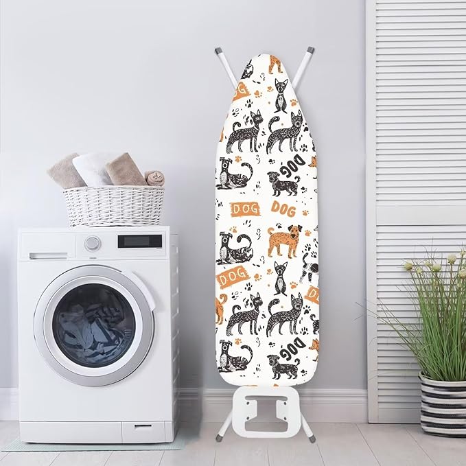 Sprowallow Cartoon Dog Ironing Board Cover and Pad Standard Size Silicone