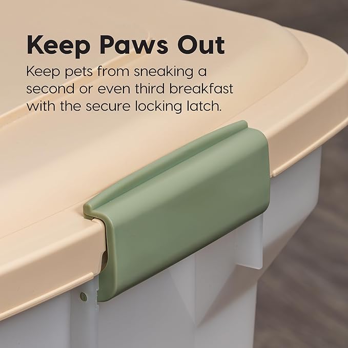 IRIS USA Airtight Dog Food Storage Container, WeatherPro, Removable Wheels