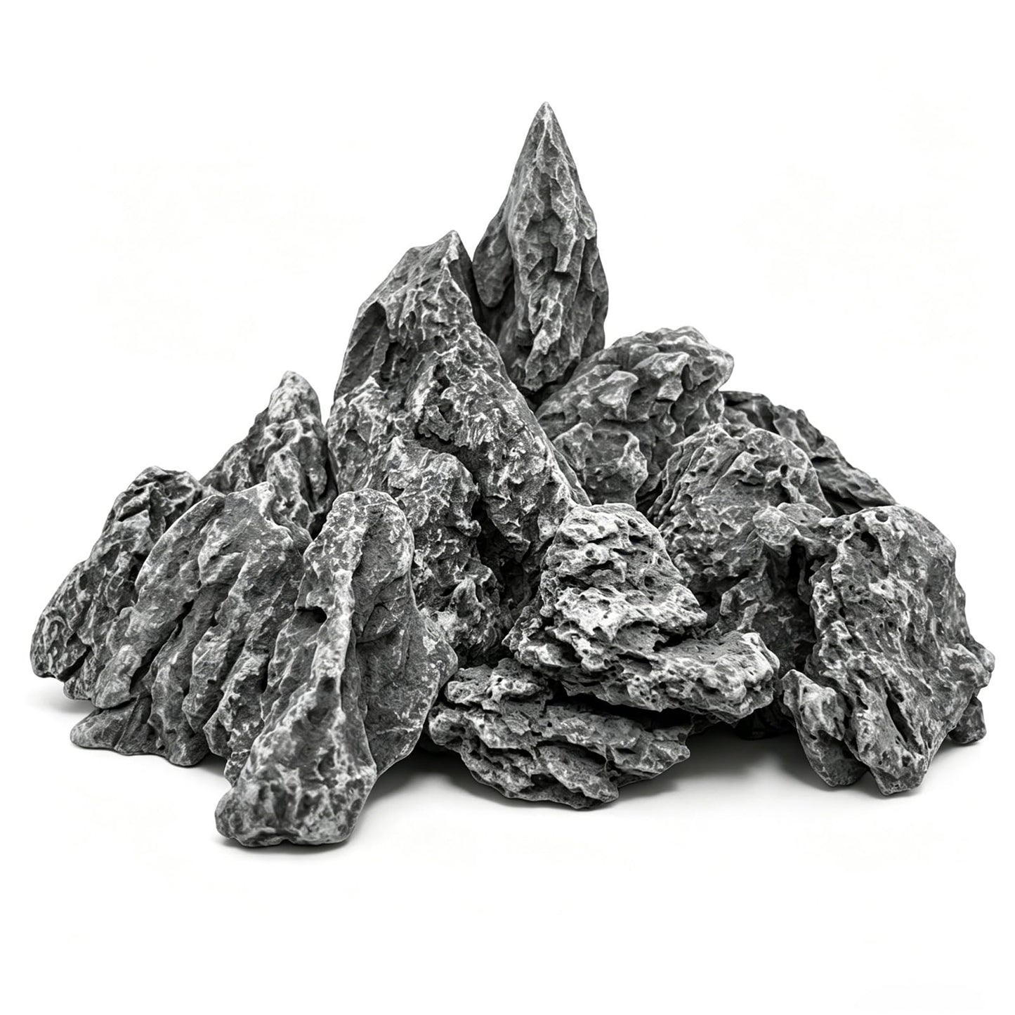 GDMYST 3 LB Aquarium Rocks Stones, 2-6 inches Natural Seiryu Stone, Fish Tank Decor Rocks for Fish Tank Landscaping, Bonsai, Gardens, Reptile Terrariums Paludarium Amphibian Enclosures Aquarium Decor