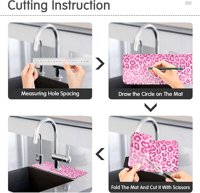 Kitchen Sink Splash Guard 1 PC 30 Inch Sink Faucet Mat Splash Guard