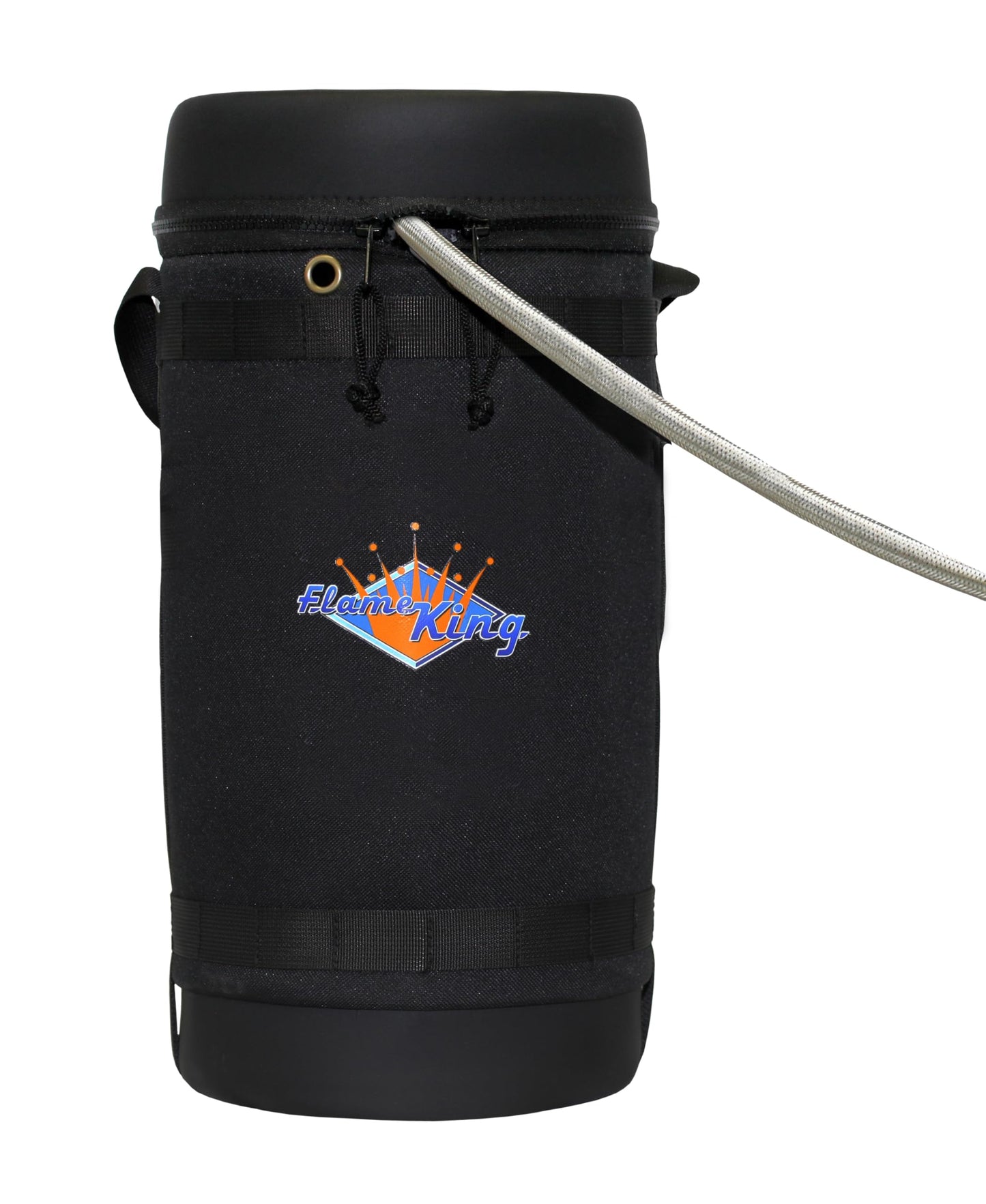 Flame King Gas Hauler Pro Kit - Insulated Protective Carry Case, 10LB Propane Tank and 5-FT Adapter Hose for Camping and Outdoor Adventures