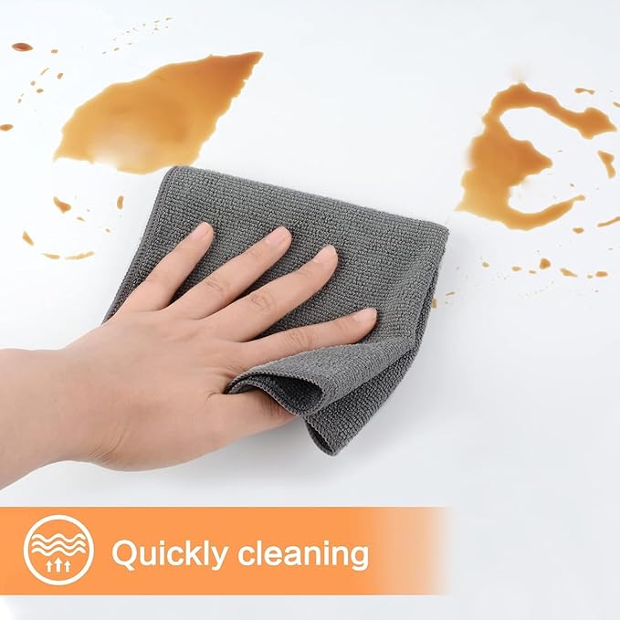 KinHwa Kitchen Washcloths for Dishes Absorbent Microfiber Dish Cloths Quick Dry