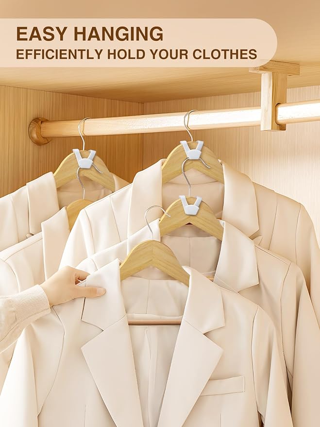 Smartor Clothes Hanger Connector Hooks 30 Pack, Closet Storage and Organization