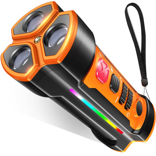 Chwwen Dog Bark Deterrent Devices 2025 Release Anti Barking Device for Dogs Barking Silencer in 55FT Indoor Outdoor 3X Head Anti Bark Device with Flashlight &Party Flashlight Portable Training Tool