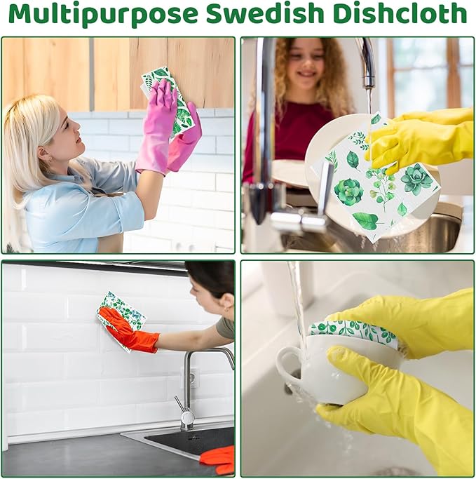 6 Pack St.Patricks Day Swedish Dishcloths