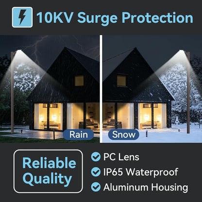 240W LED Parking Lot Light 3Pack: 150/200/240W Selectable, 38400LM 5000K LED Shoebox Light with Arm Mount, LED Flood Lights Commercial Area Lighting for Yard Driveway Stadium Roadways, 100-277VAC ETL