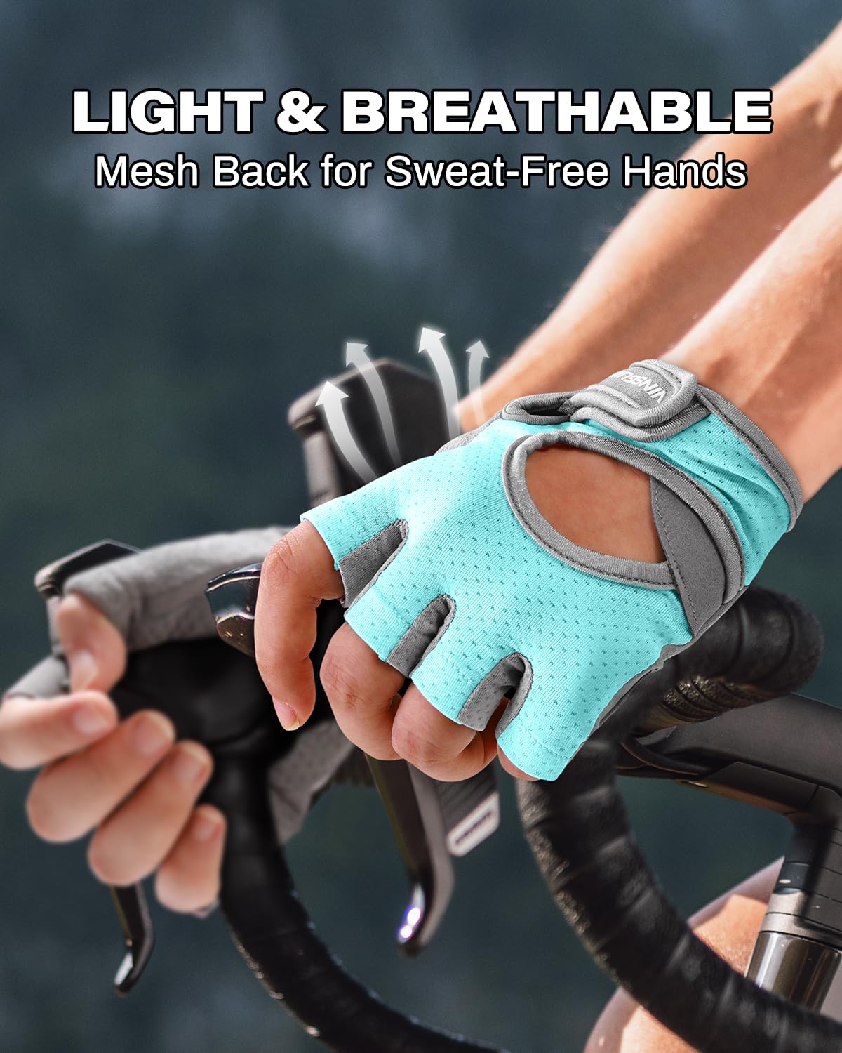 VINSGUIR Workout Gloves for Women and Men, Breathable Weight Lifting Gloves for Gym Exercise, Fitness, Training, and Cycling, with Excellent Grip and Cushion Pads