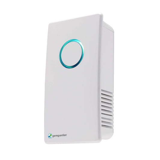 Germ Guardian GG1100W 7” Pluggable Small Air Purifier, Small Room Wall Air Sanitizer, Freshens Air, UV-C Light Kills Germs, Reduces Odors from Pets, Cooking, Mold, GermGuardian, 1-Yr Wty (White)