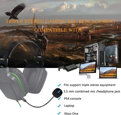 AKKE Replacement Mic 3.5mm Detachable Gaming Microphone Boom Compatible with PDP Afterglow AG6 Ear Force Xbox One Stealth 400 420x 450 500p 520 Recon 50x 50p 50 60p