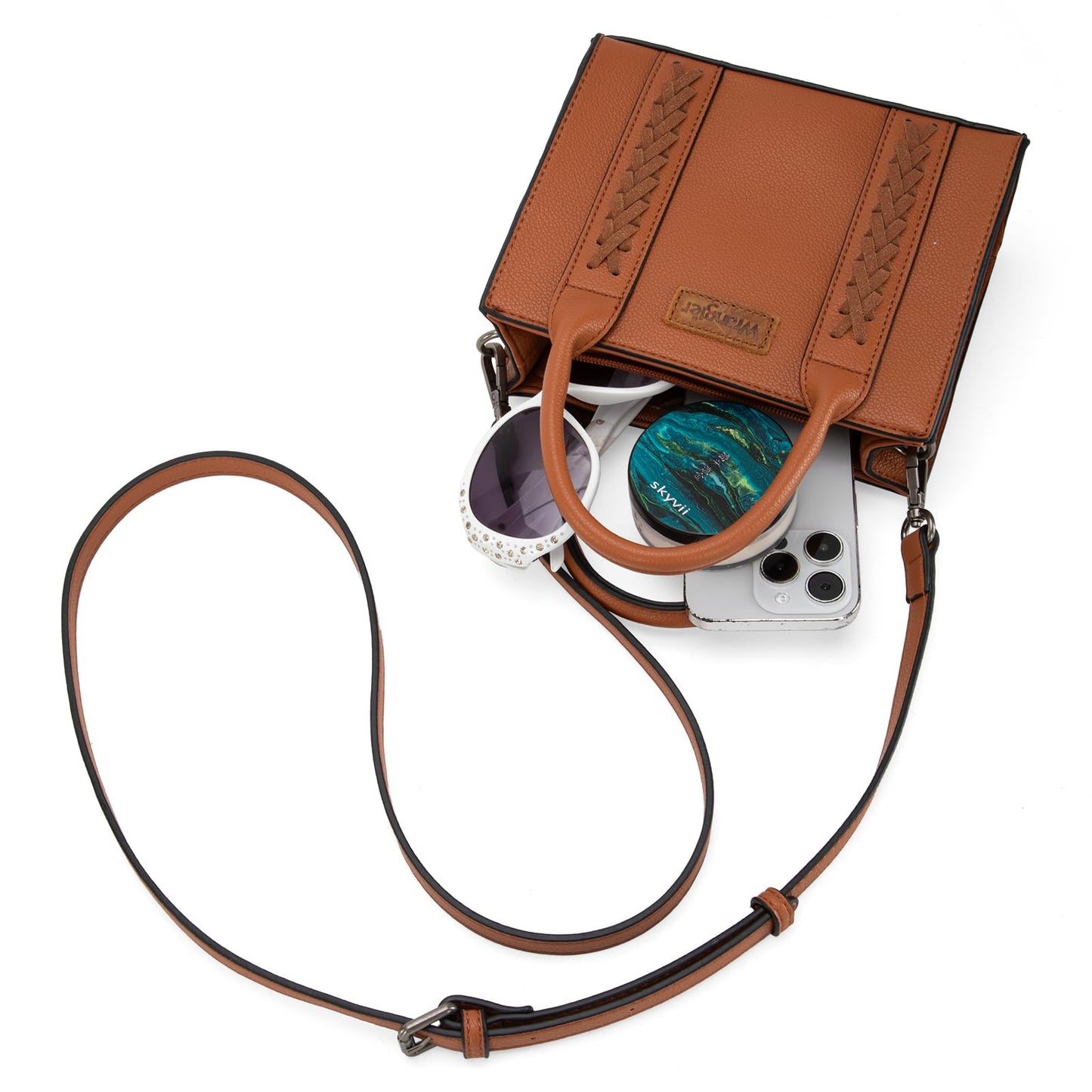 Wrangler Mini Tote Bag for Women Cute Small Satchel Purse Top-handle Handbag with Strap