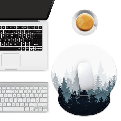 Ergonomic Mouse Pad with Wrist Support,Forest Mouse Pad with Wrist Rest,Relieve Wrist Pain Mousepad Non-Slip Rubber Base,Mouse Pads for Desk,Computers,Laptop,Office,Home,Gaming,Accessories
