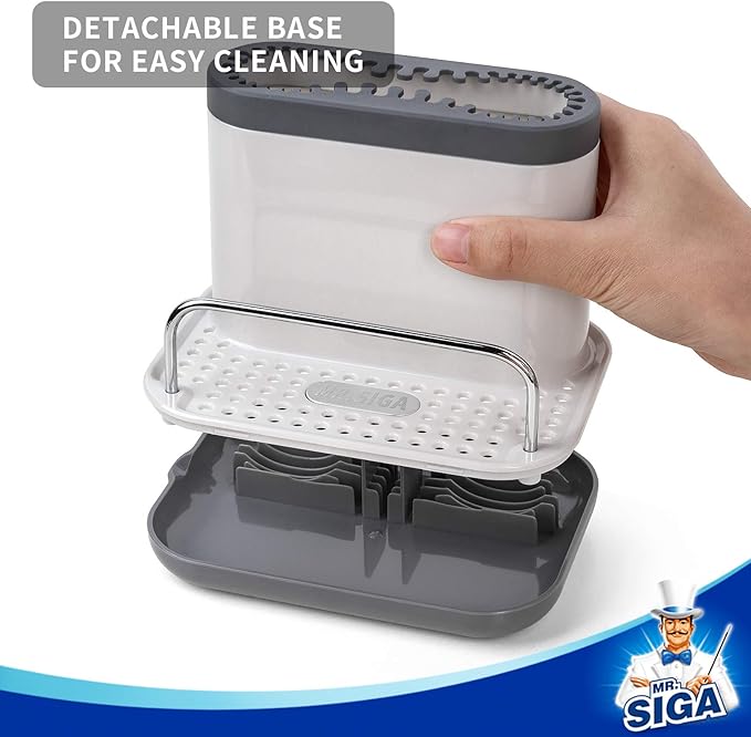 MR.SIGA Sink Caddy, Kitchen Sink Organizer Sponge Brush Holder