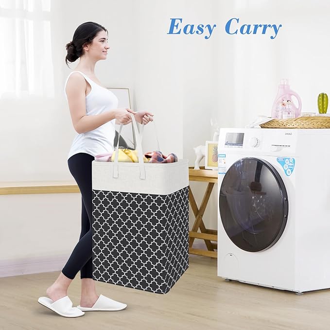 BlissTotes 3-Pack Laundry Basket, Freestanding＆Waterproof Laundry Hamper