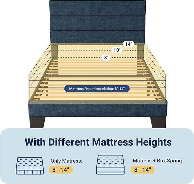 Allewie Twin Size Platform Bed Frame