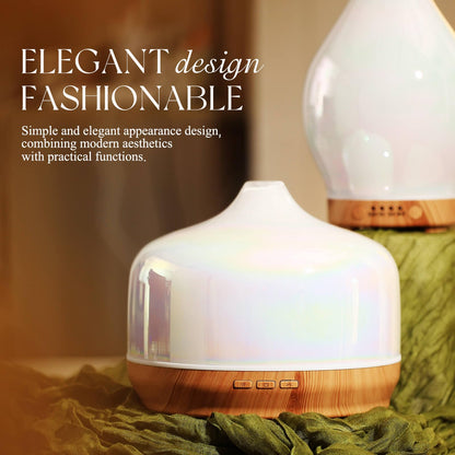 Porseme 500ml Essential Oil Diffuser, Aroma Ultrasonic Humidifier with Remote Control, BPA Free, Auto Shut-Off, Timer Setting for Large Room Sleeping Yoga