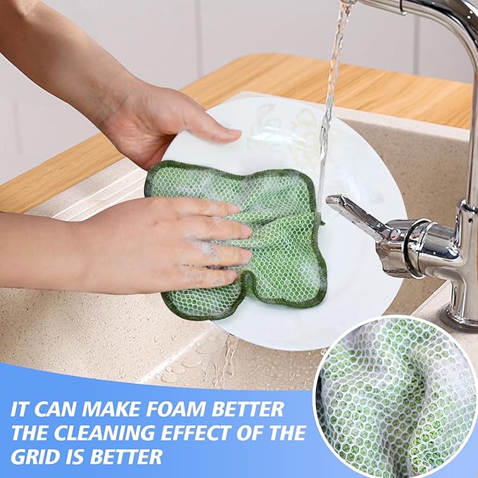 KinHwa Kitchen Washcloths for Dishes Absorbent Microfiber Dish Cloths Quick Dry