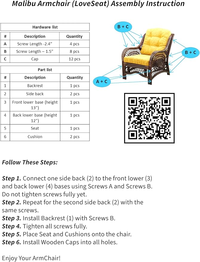 Malibu Lounge Loveseat Sofa Natural Rattan Wicker Handmade Design
