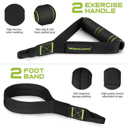 Pilates Bar Kit with Resistance Bands, Multifunctional Pilates Bar for Women & Men with Heavy-Duty Metal Adjustment Buckle, Pilates Home Equipment for Full BodyWorkouts