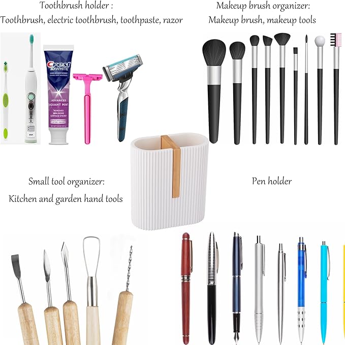 rejomiik Matte White Toothbrush Holders Electric Toothbrush Holder