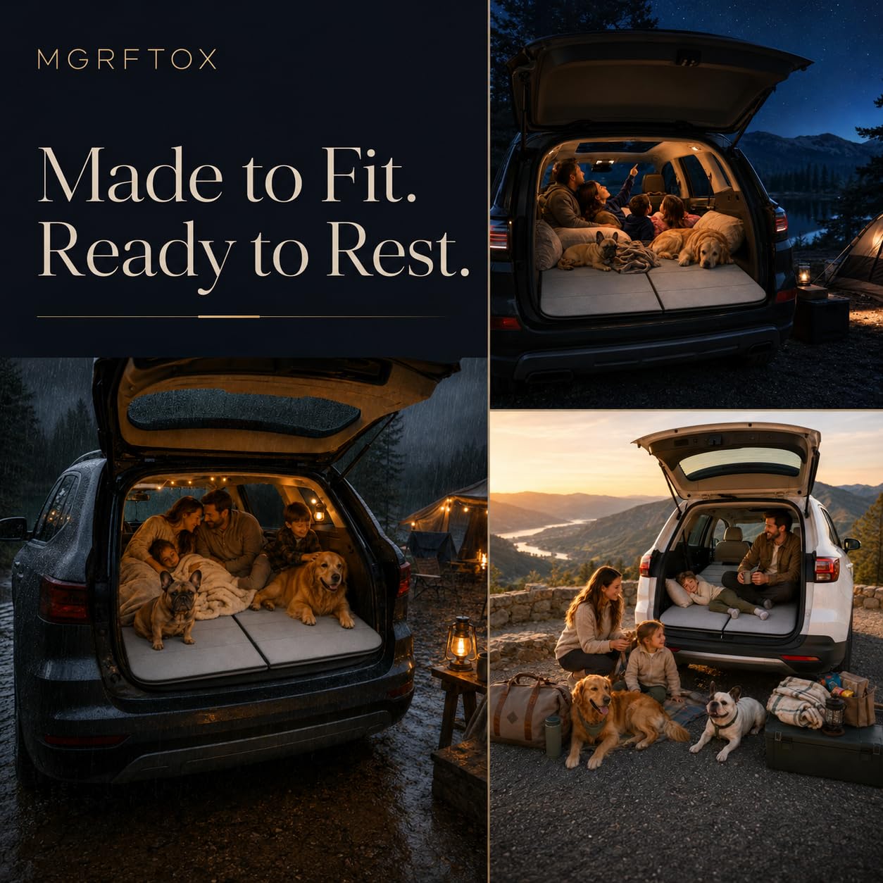 MGRFTOX Car Mattress for Subaru Forester 2019-2024 Non-Inflatable Car Camping Mattress, Foldable Trunk Sleeping Pad with Split Design, Portable Car Bed for Road Trips, Camping, Travel