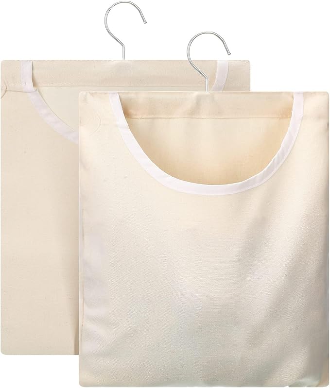 Eccliy 2 Pcs Canvas Clothespin Bag