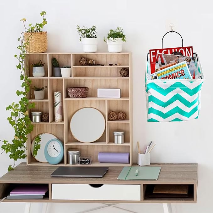 Wall-Hanging Storage Bags, Desktop Organizer Basket Cotton Linen Hanging