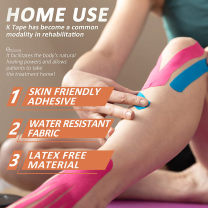 PHYTOP Kinesiology Tape Roll 35M, K Tape Knee Support Uncut Roll, Muscle Tape for Pain Relief, Beige