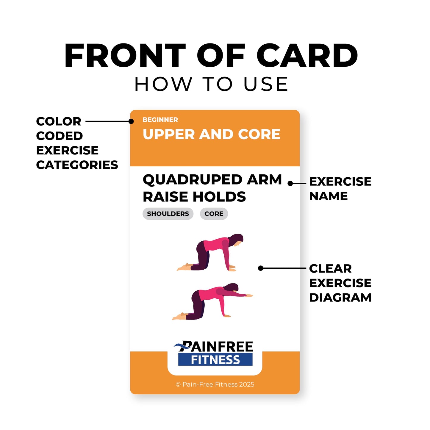 30 Exercise Cards Balance & Stability 3X5'' - Training Exercise Deck of Cards for Women & Men - Beginner to Intermediate - QR Video Guides & Inclusive Artwork - Tear-Resistant
