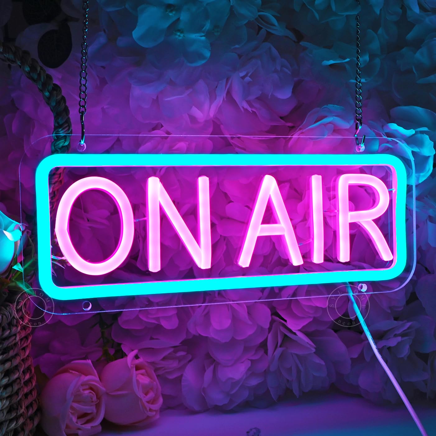 SYLHOME On Air Led Neon Light Sign Home Bedroom Man Cave Game Room Bar Pub Studio Club Wall Sign Decor Birthday Christmas Party Decoration 11.81" X 4.72" USB