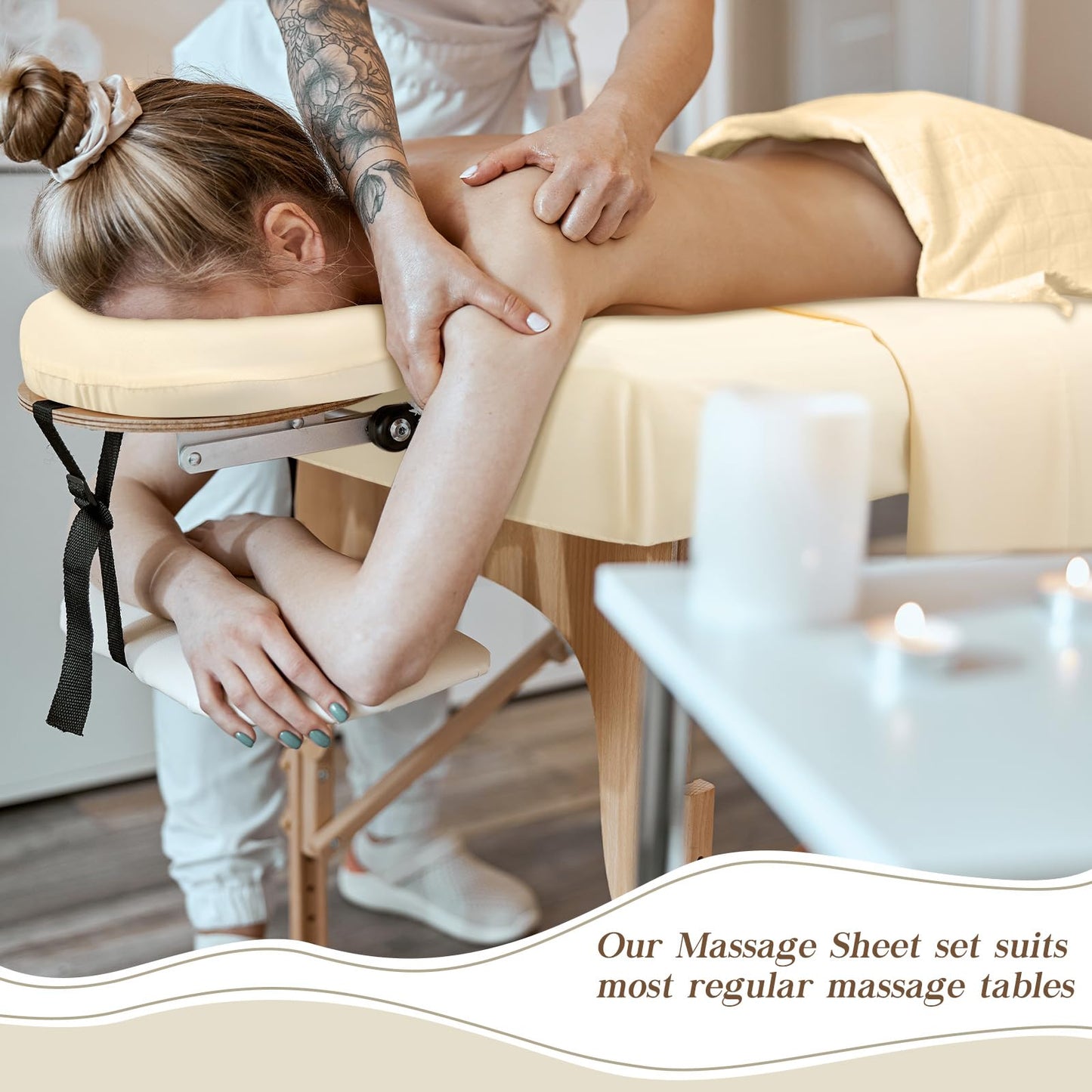 Mixweer 9 Pcs 3 Set Microfiber Massage Table Sheets Set Bulk Includes Flat Sheet, Fitted Sheet with Pocket, Face Rest Cover(Black, White, Beige)