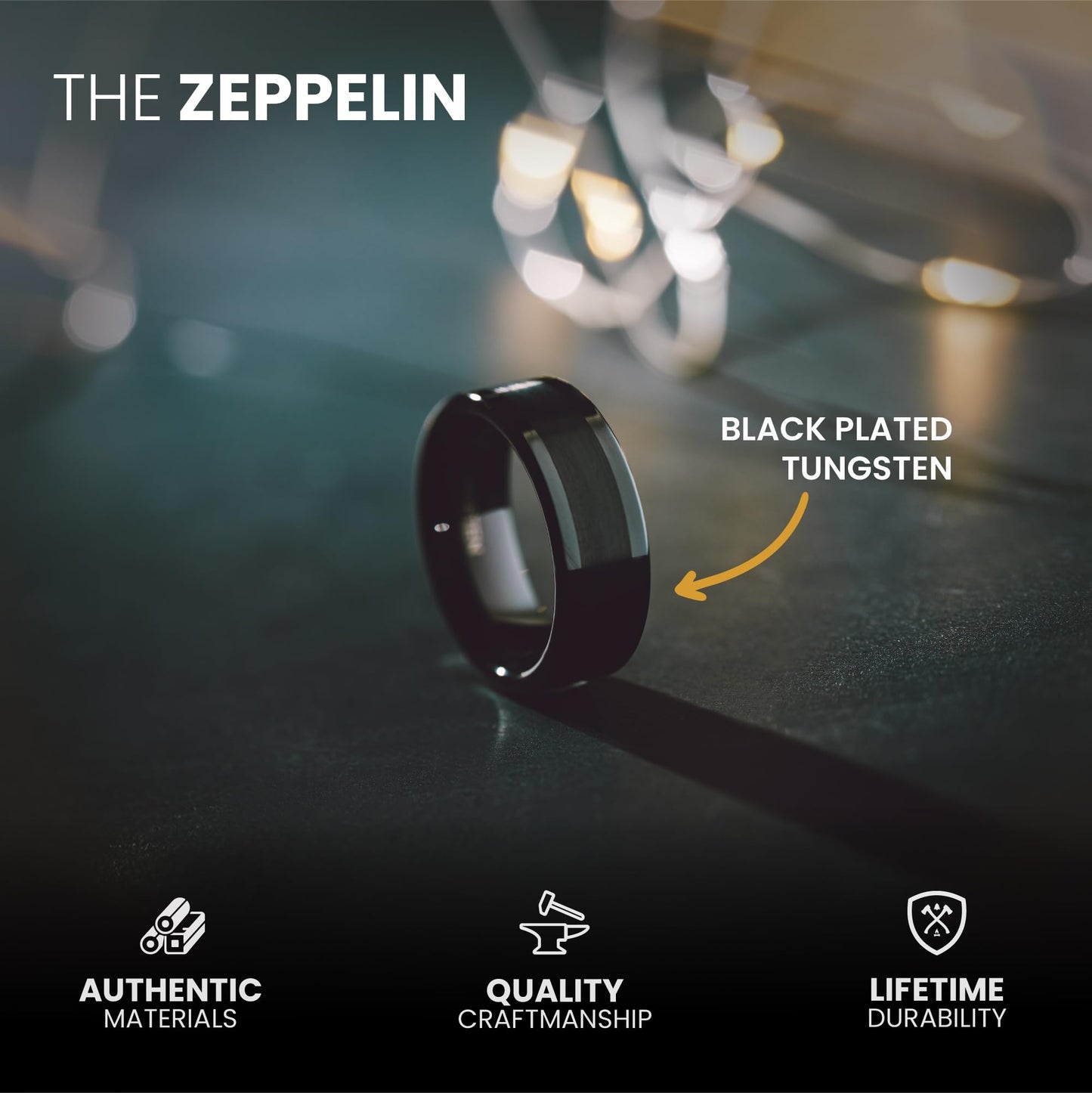 Manly Bands The Zeppelin (8mm) - Size 6