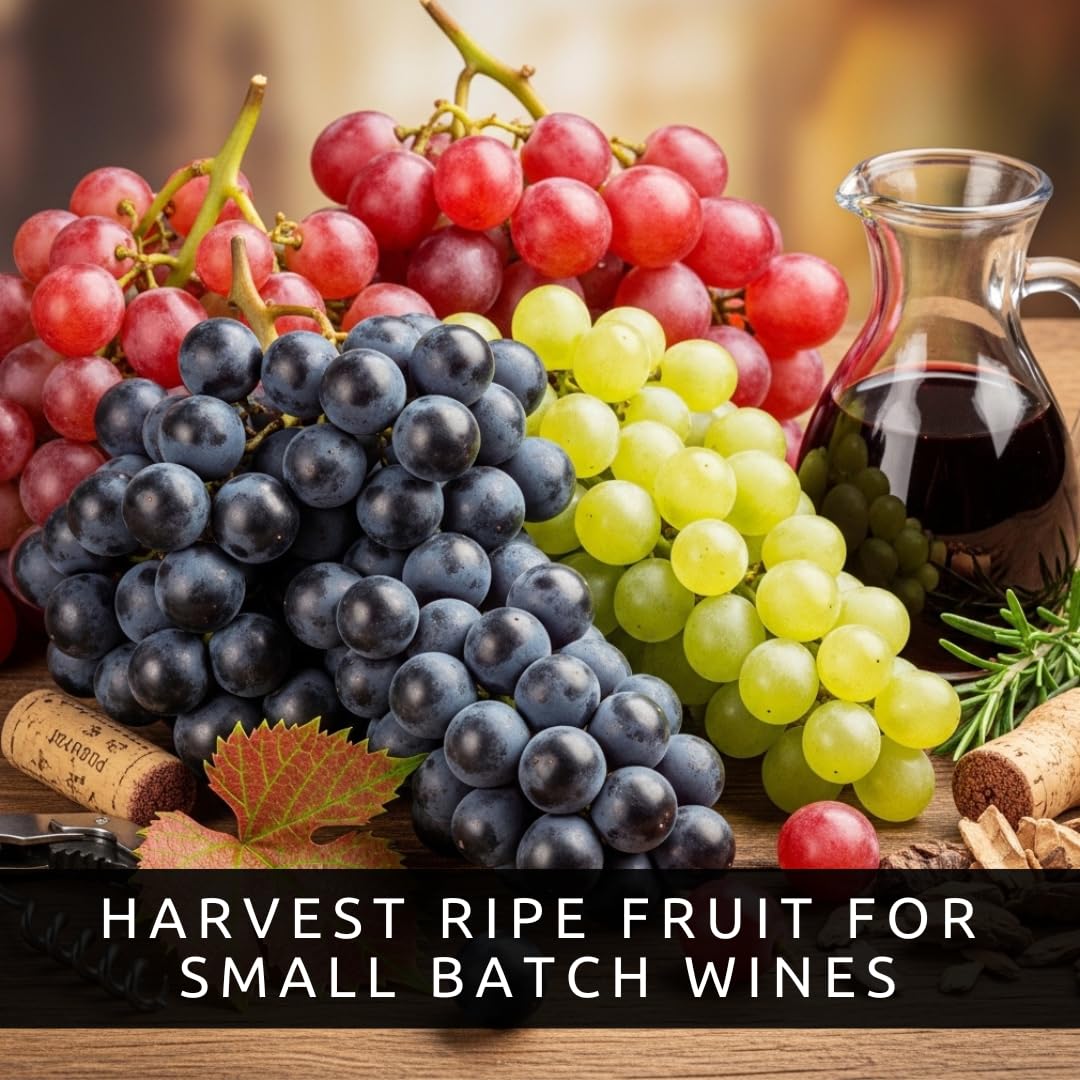 Grape Growers Plants Kit - 3 Live Grape Plants – Red, Green & Concord Varieties – Healthy Fruit Vines – Ready to Plant – Grow Sweet Table Grapes at Home - Ship Bare Root