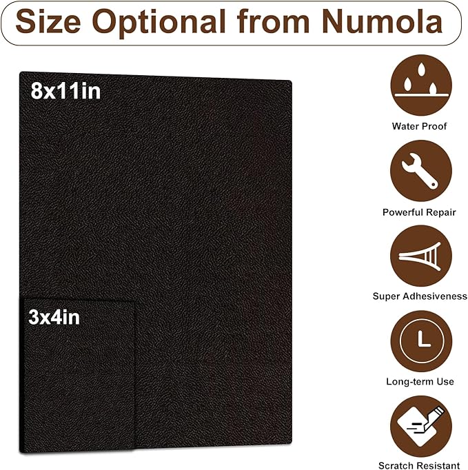 Numola Leather Repair Patch 8×11 inch Self-Adhesive Leather Repair Tape