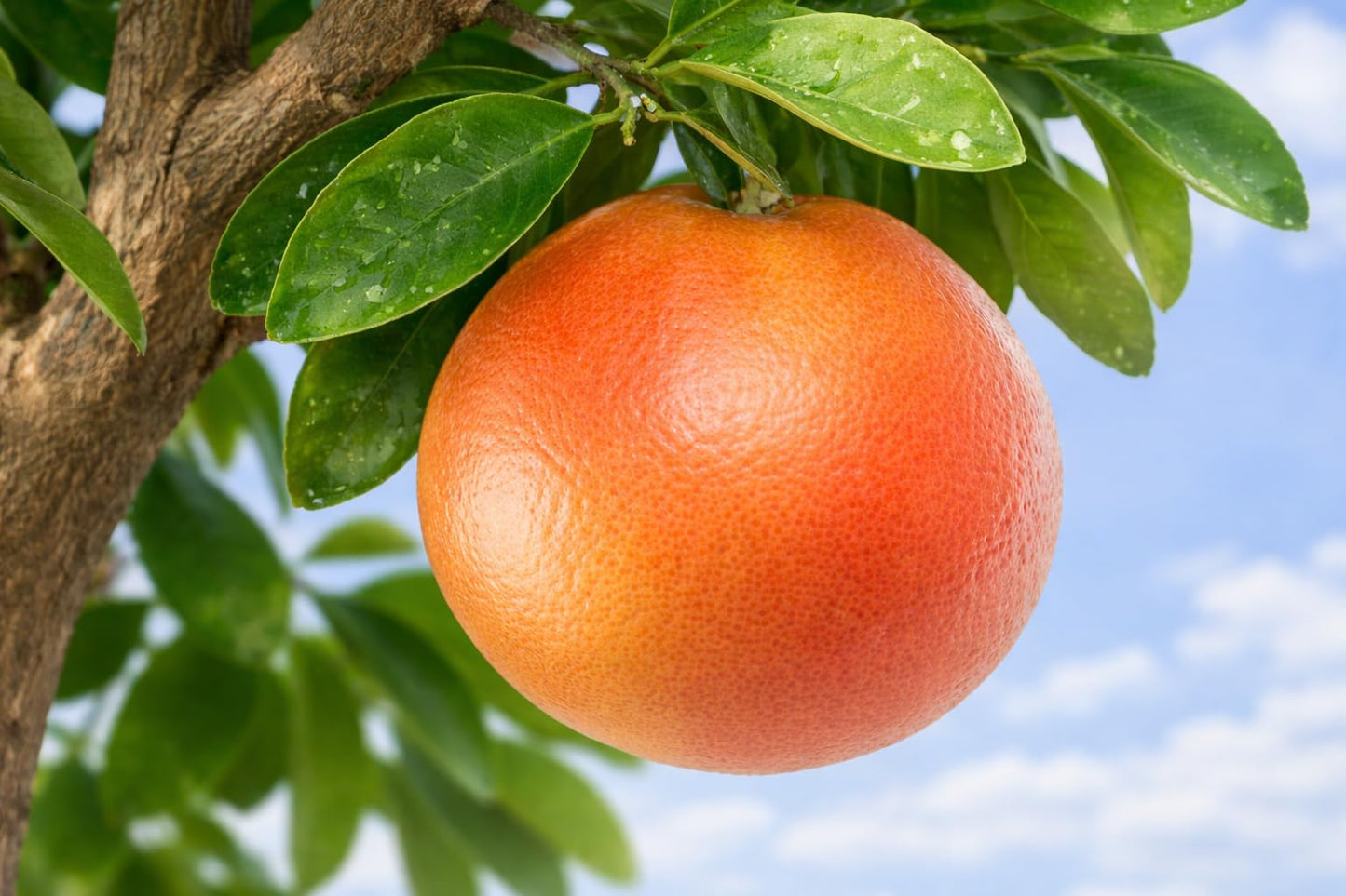 Ruby Red Grapefruit Tree - 2-5 Inch Tall Live Plant - Potted Sweet Grape Fruit Seedling - Citrus x paradisi 'Ruby Red'