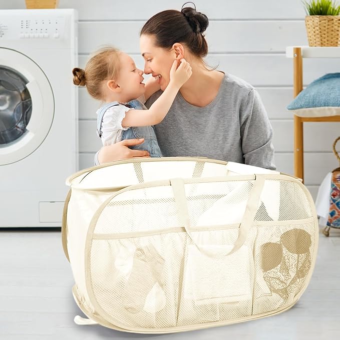 Collapsible Laundry Baskets, Upgrade Pop Up Laundry Hamper