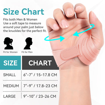FORTEMOTUS CMC Thumb Brace, Upgrade Thumb Splint for CMC Joint Pain Relief and Support, Osteoarthritis, Tendonitis, Arthritis, CMC Joint Thumb Arthritis Brace: for Women Men (Pink, Right Hand, Large)
