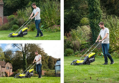 18V ONE+ Cordless Lawnmower and Grass Trimmer Twin Kit (1 x 4.0Ah)