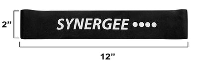 Synergee 10 Pack Mini Band Resistance Loop Exercise Bands Black X-Heavy Resistance