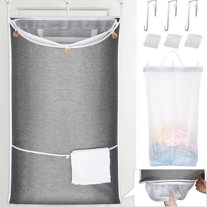 NiHome XXL Hanging Laundry Hamper Bag 39.4"x22.4"