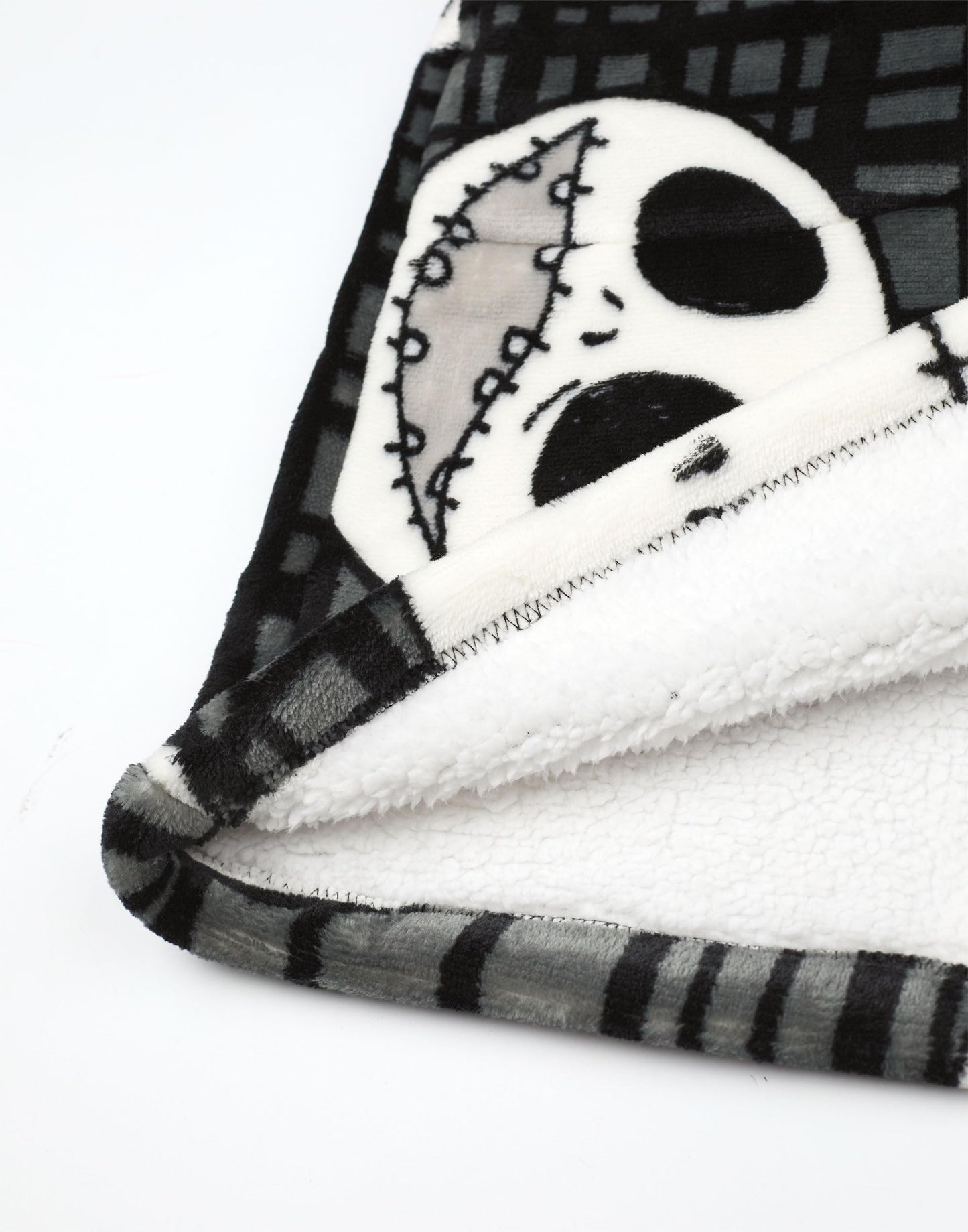 Disney The Nightmare Before Christmas Adults Wearable Blanket Hoodie | Black NMBC Zip Hooded Fleece with Jack Character Print