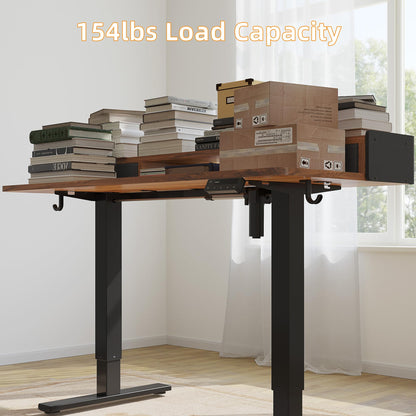 YIHAYO Low Height Adjustable Desk with Drawers, Lifts 18.1-28.3 Inches, Electric Standing Desk with Storage Shelf for short people, 40 x 24 Inches Table with Splice Board for Home Office, Rustic Brown