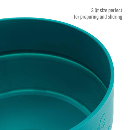 Goodful Silicone Popcorn Popper, Collapsible Hot Air Microwavable Popcorn Maker, Bowl Made without BPA, Teal