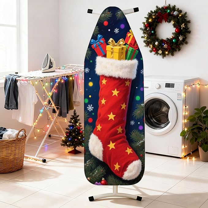 Nuxovilar Ironing Board Covers Winter Stocking Pattern Polyester 15x54 Inches