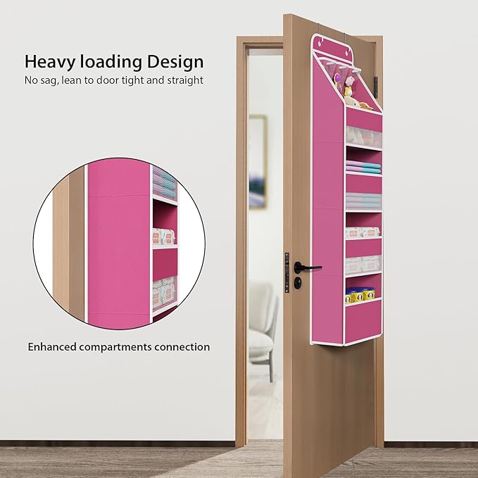 Univivi 5-Shelf Fabric Door Storage Over Door Hanging Organizer