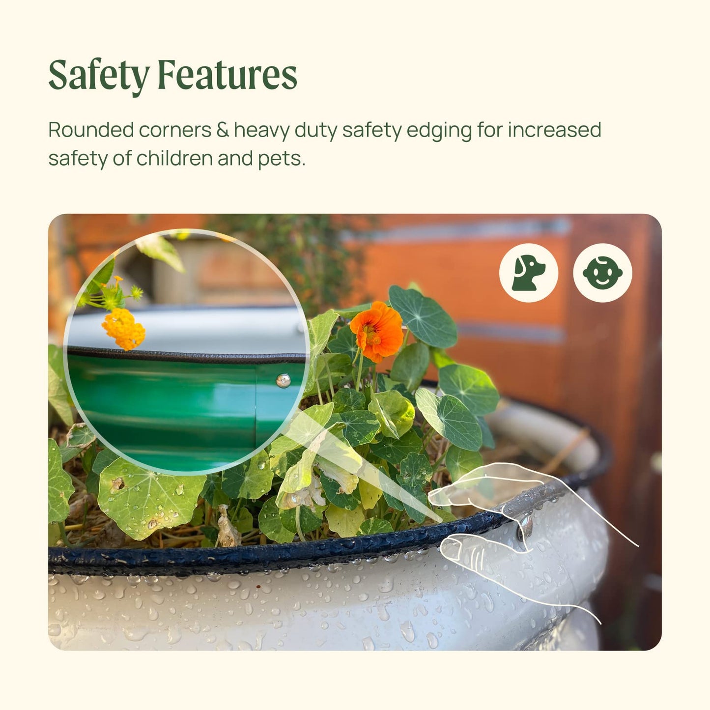 Vego garden 17" Tall 42" Round Raised Garden Bed Metal Raised Bed Planter Box for Vegetables Flowers Patio, Modern Gray